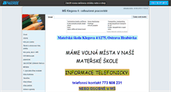 Desktop Screenshot of materskaskolaklegova.websnadno.cz
