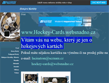 Tablet Screenshot of hockey-cards.websnadno.cz