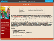 Tablet Screenshot of detskeakce.websnadno.cz