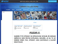 Tablet Screenshot of cardscollectors.websnadno.cz