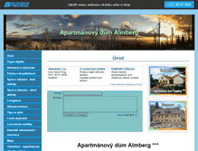 Tablet Screenshot of apartmanyalmberg.websnadno.cz