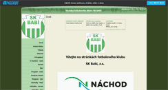 Desktop Screenshot of fotbalskbabi.websnadno.cz