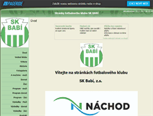 Tablet Screenshot of fotbalskbabi.websnadno.cz