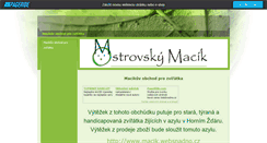 Desktop Screenshot of macikuvobchod.websnadno.cz